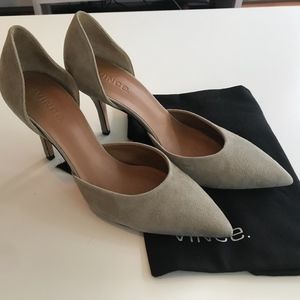 Vince D'orsay Pump - Woodsmoke Suede